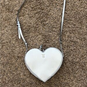 Victoria's Secret White Heart Crossbody Bag